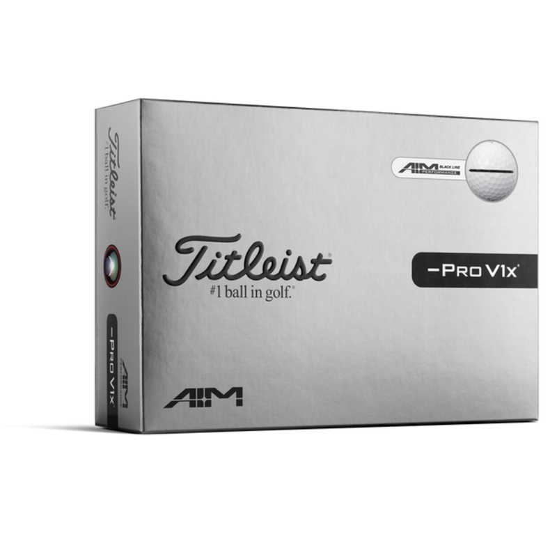 Titleist 2026 Pro V1x Left Dash AIM Performance- Black line
