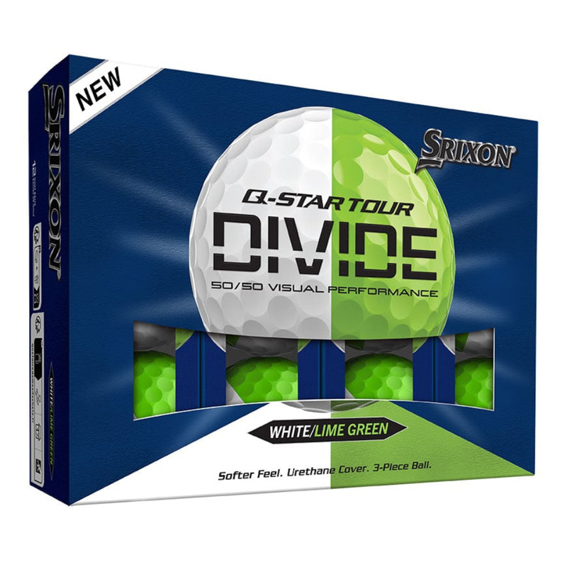 Srixon Q-STAR TOUR DIVIDE Golf Balls - White/Green