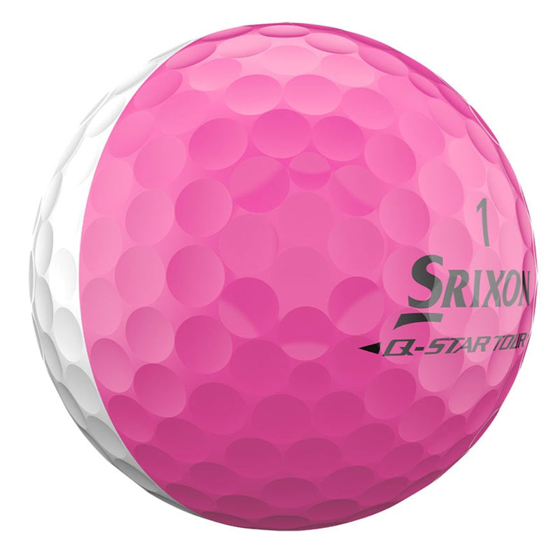 Srixon Q-STAR TOUR DIVIDE Golf Balls - White/Pink