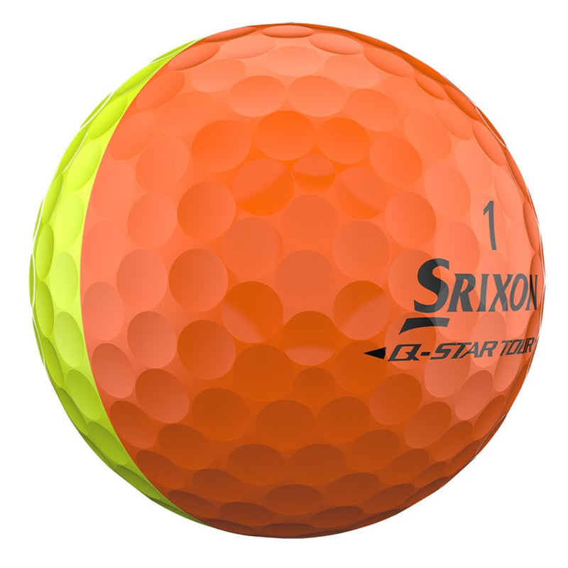 Srixon Q-STAR TOUR DIVIDE Golf Balls - Yellow/Orange