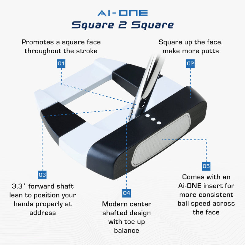 Odyssey Ai-ONE Square 2 Square Double Wide Putter