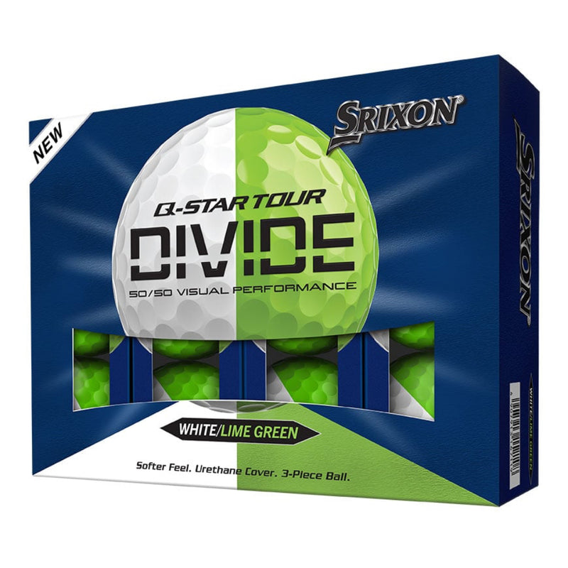 Srixon Q-STAR TOUR DIVIDE Golf Balls - White/Green