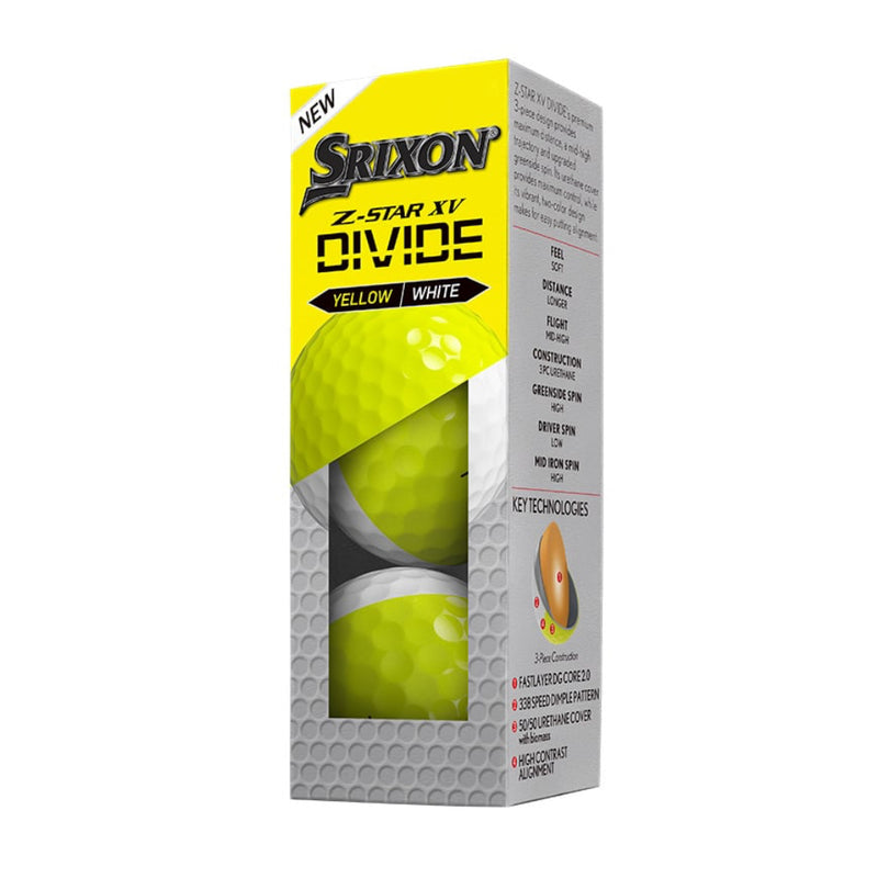 Srixon Z-STAR XV DIVIDE - White / Tour Yellow
