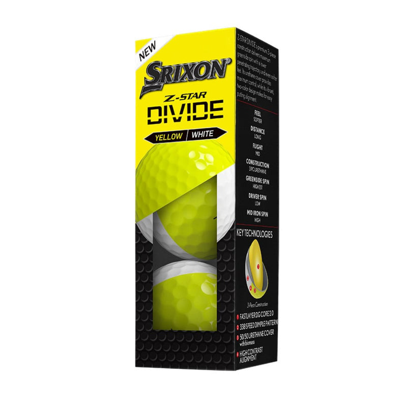 Srixon Z-STAR DIVIDE  - White / Tour Yellow