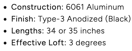 L.A.B. Golf DF3i Putter specs